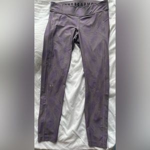 Under Armour HeatGear leggings in purple/lavender colors. Size XL, NWT